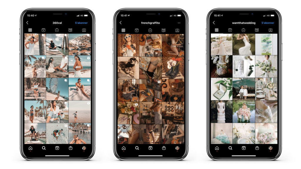 Exemple de feeds instagram harmonieux